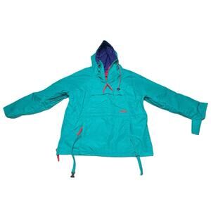 Vintage 90s Columbia Anorak Ski Jacket Pullover Aqua/Teal Women's Size XL
